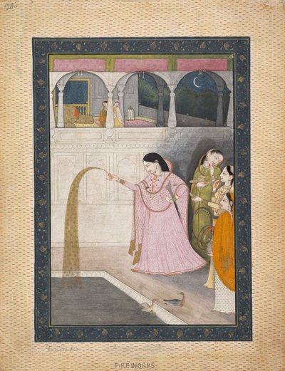 Lady Holding um diamante, ca. 1800. de Unbekannt