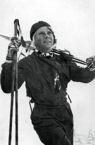 Laila Schou-Nilsen, esquiadora norueguesa, Jogos Olímpicos de Inverno, Garmisch-Partenkirchen, Alemanha, 1936 de Unbekannt