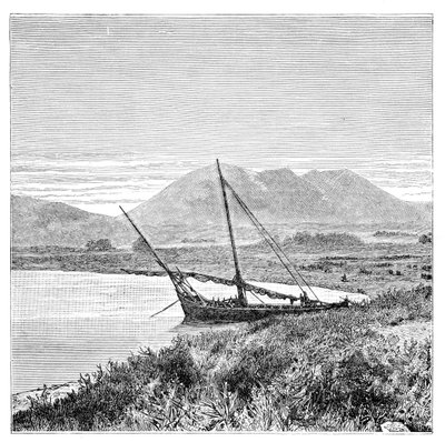 Lago Van, Baía de Tadwan e Monte Nimrud, Turquia, 1895 de Unbekannt