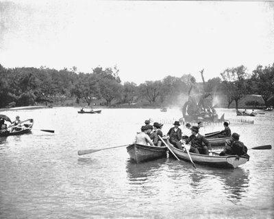 Lago em Wade Park, Cleveland, Ohio, EUA, c1900. de Unbekannt