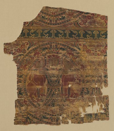 Lampas com estrangulador de leão, de um Dalmático de São Bernardo Calvo, 1200-1243. de Unbekannt