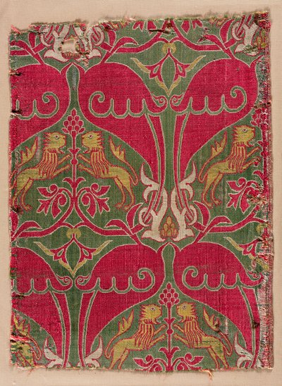 Lampas com leões galopantes, palmeiras e escudos, 1400s. de Unbekannt