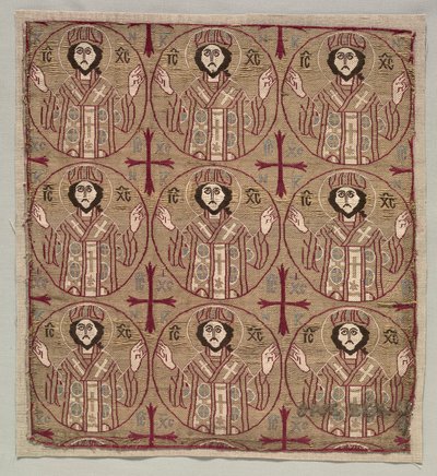 Lampas com rodelas da imagem de Cristo em pose beneditina, 1550-1650. de Unbekannt