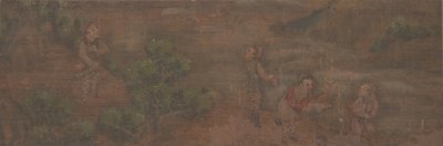 Pintura de paisagem de figura em cenário de floresta. de Unbekannt