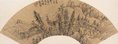 Paisagem no estilo de Huang Gongwang, século XVII ou posterior, data espúria de 1633. de Unbekannt