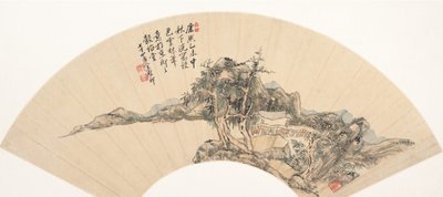 Paisagem ao estilo de Ni Zan, século XVIII ou posterior, data espúria de 1715. de Unbekannt