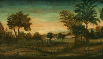 Paisagem com Edifícios, quarto quartel do século XVIII. de Unbekannt