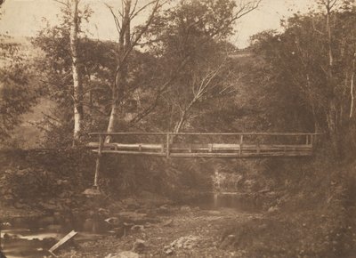 Paisagem com árvores e ponte, c. 1850. de Unbekannt