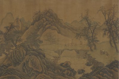 Paisagem com viajantes, século XVII. de Unbekannt
