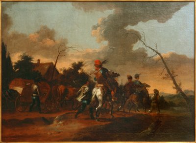 Paisagem com um trem de cavaleiros de Unbekannt