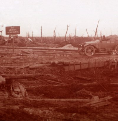 Estação de Langemarck, Flandres, Bélgica, c1914-c1918 de Unbekannt
