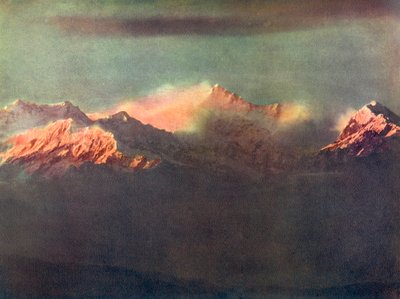 Últimos raios de luz em Kinchenjunga, c1910 de Unbekannt