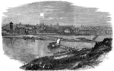 Colocando a pedra fundamental da nova ponte em Praga, República Tcheca, 1865 de Unbekannt