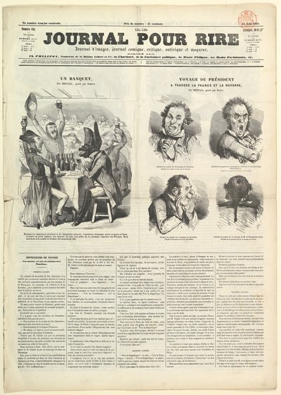 Le Journal Pour Rire, Journal dIimages, Journal Comique, Critique, Satirique e ..., 23 de agosto de 1850. de Unbekannt
