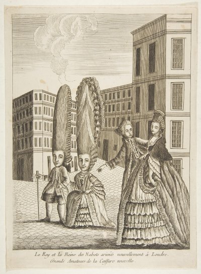 Roy e a rainha dos Nabots chegaram recentemente a Londres. Grandes amantes do século XVIII. de Unbekannt