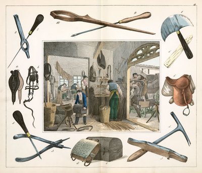 Indústria de couro, couro e peles O fabricante de selins de Unbekannt