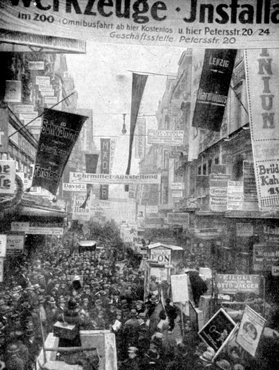 Grande parada de propaganda de Leipzigs, Leipzig, Alemanha, 1922 de Unbekannt