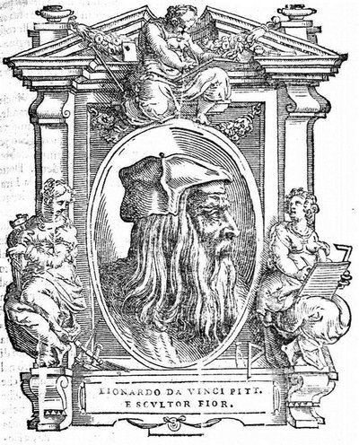 Leonardo da Vinci. De: Giorgio Vasari, A vida dos mais excelentes pintores, escultores e arquitetos italianos, 1568 de Unbekannt