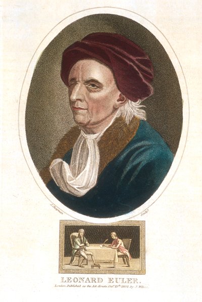 Leonhard Euler 1707-1783, matemático suíço, 1801 de Unbekannt