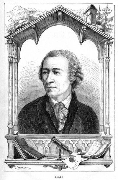 Leonhard Euler 1707-1783, matemático suíço, 1874 de Unbekannt