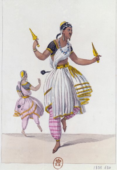 Os Bayaderes, 1838 de Unbekannt