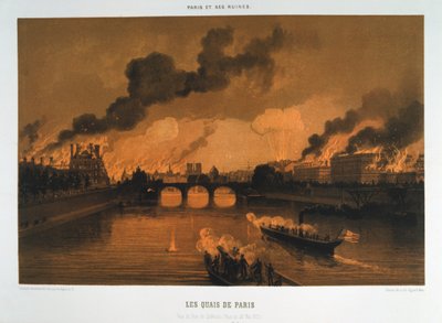 Os cais de Paris, 24 de maio de 1871 de Unbekannt
