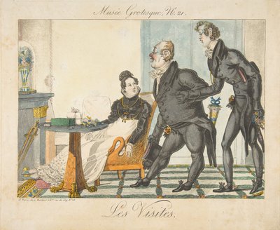 As Visitas, Museu Grotesco, nº 21, início do século XIX. de Unbekannt