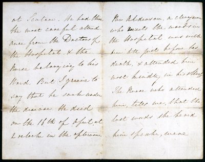 Carta de Florence Nightingale, Maio de 1856 de Unbekannt