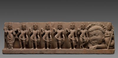Lintel com os Nove Planetas: Navagrahas, século VII - VIII. de Unbekannt