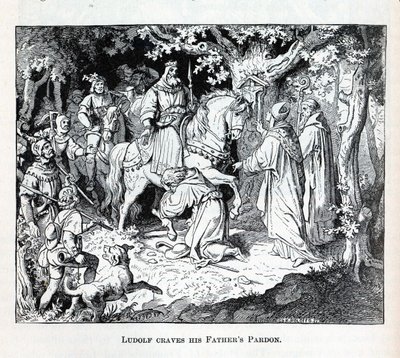 Liudolf anseia por seu pai Perdão, 1882 de Unbekannt