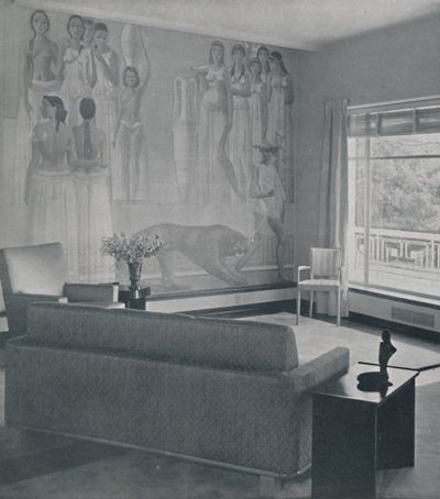 Sala de estar na residência Cafritz em Georgetown, Nr. Washington DC, 1942 de Unbekannt