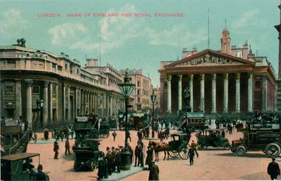 Londres, Banco da Inglaterra e Royal Exchange, c1910 de Unbekannt