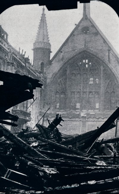 Londons Guildhall após o incêndio de 29 de dezembro de 1940 de Unbekannt