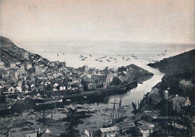 Looe - vista das colinas, mostrando o estuário, 1895 de Unbekannt