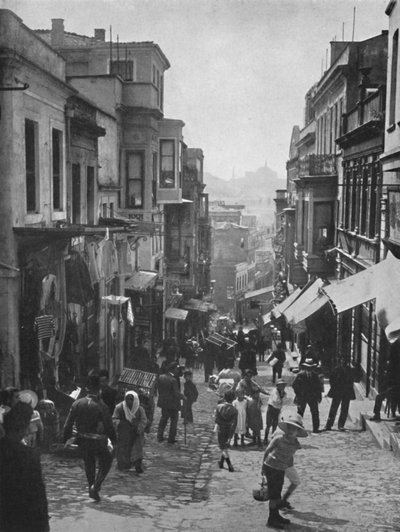 Olhando para a Step Street, Constantinopla, 1913 de Unbekannt