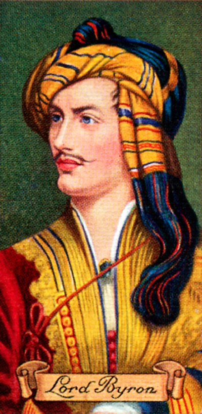 Lord Byron, tirado de uma série de cartões de cigarro, 1935 de Unbekannt