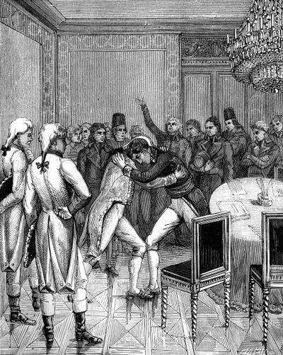 Lord Cornwallis e Joseph Bonaparte se abraçam em Amiens, França, 1802 1882-1884 de Unbekannt