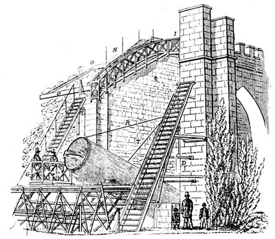 Lord Rosses 72 in1.8m refletindo telescópio, 1849 de Unbekannt