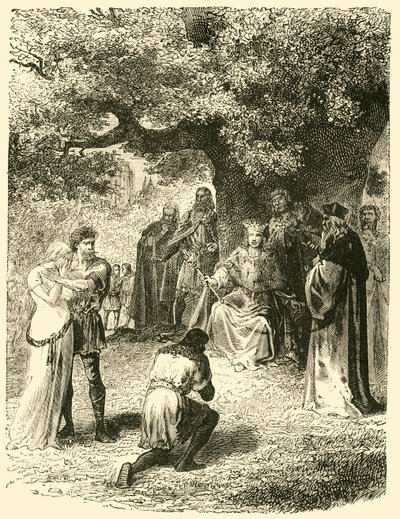 Louis IX, Justiça Distribuidora na Floresta de Vincennes, século XIII, 1890. de Unbekannt