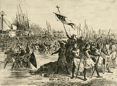 Louis IX. Desembarque no Egito, 1249, 1890. de Unbekannt