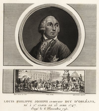 Louis Philippe II, Duque de Orleans (1747-1789), duque francês guilhotinado durante o Reinado do Terror de Unbekannt