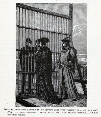 Luís XI convence Eduardo IV a voltar para casa de uma quantia em dinheiro, 1882 de Unbekannt