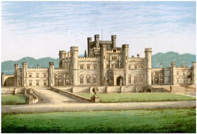 Castelo de Lowther, Westmorland, casa do conde de Lonsdale, c1880 de Unbekannt