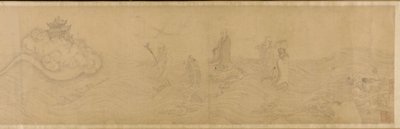 Luohans cruzando o mar, dinastia Ming, século XV-XVI. de Unbekannt