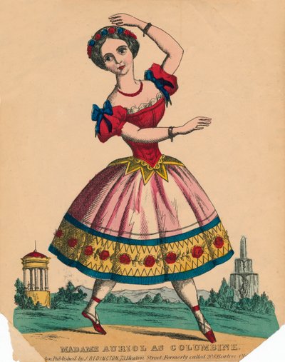 Madame Auriol como Columbine, c1849. de Unbekannt
