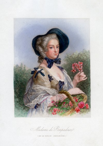 Madame de Pompadour como a bela jardineira de Unbekannt