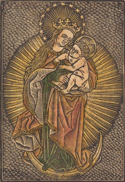 Madonna and Child in Glory, quarto quartel do século XV. de Unbekannt