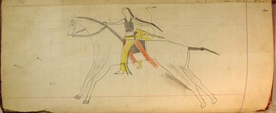 Maffet Ledger: índio montado, ca. 1874-81. de Unbekannt