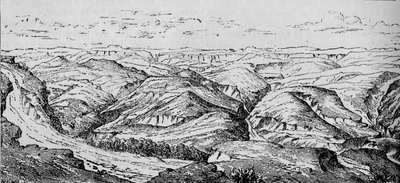 Magdala e o vale do Bashilo, c1880 de Unbekannt