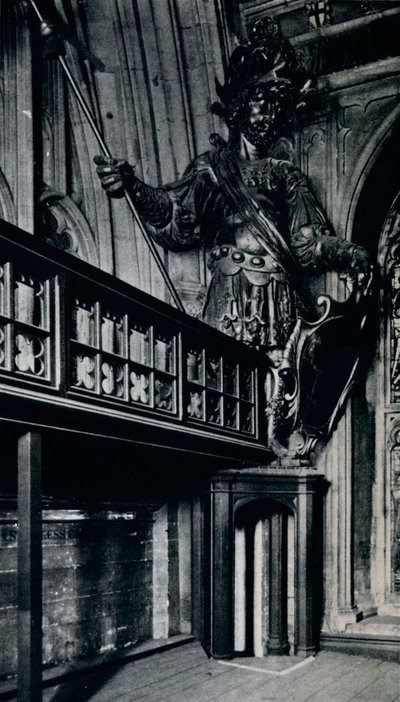 Magog Corineus, um dos dois gigantes da cidade queimados no incêndio do London Guildhall, 1940 de Unbekannt